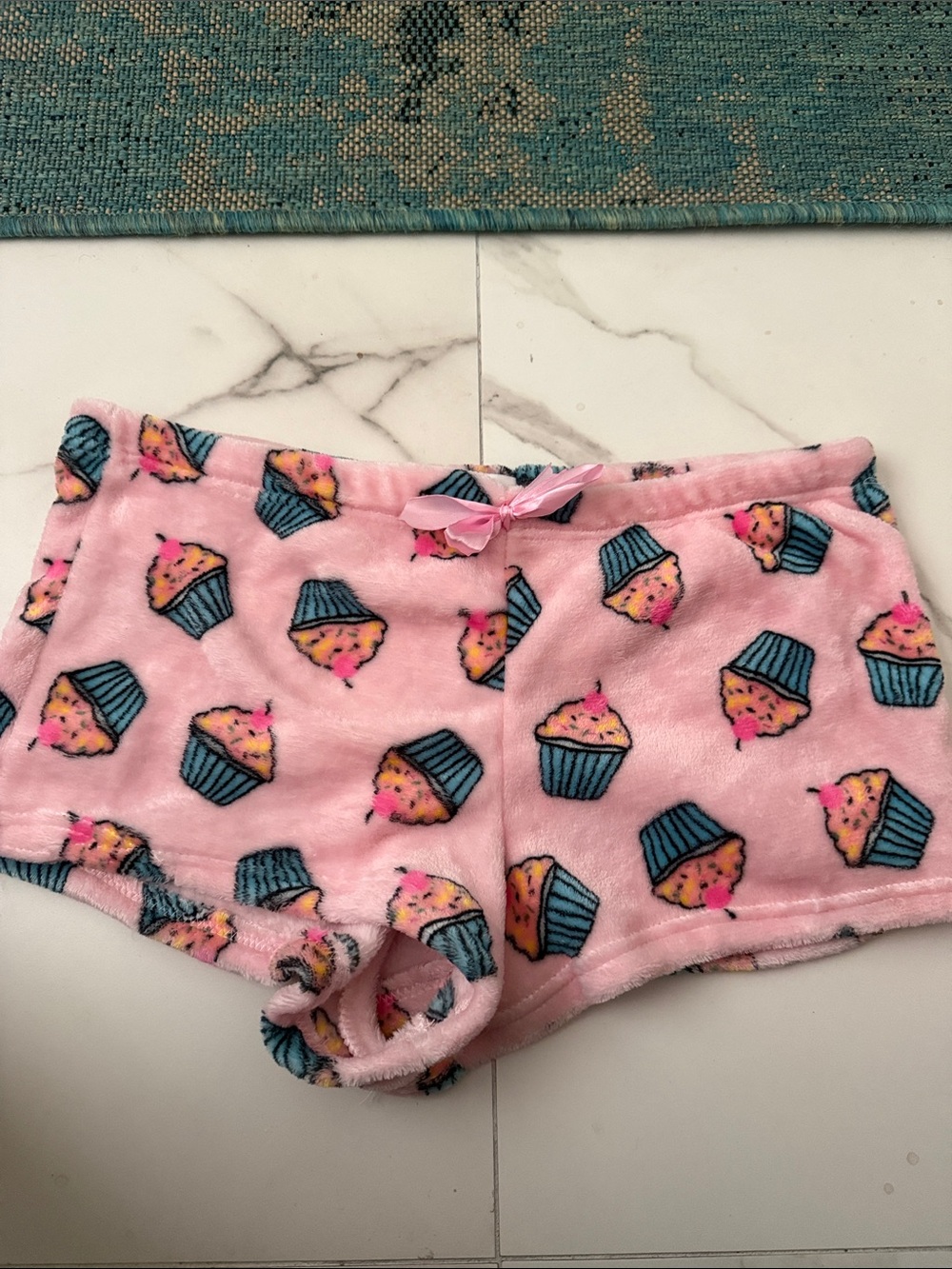 Fashion Nova Pink Cupcake Plush Lounge Shorts